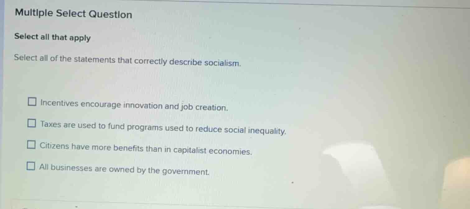 multiple select question select all that apply select all of the statem…