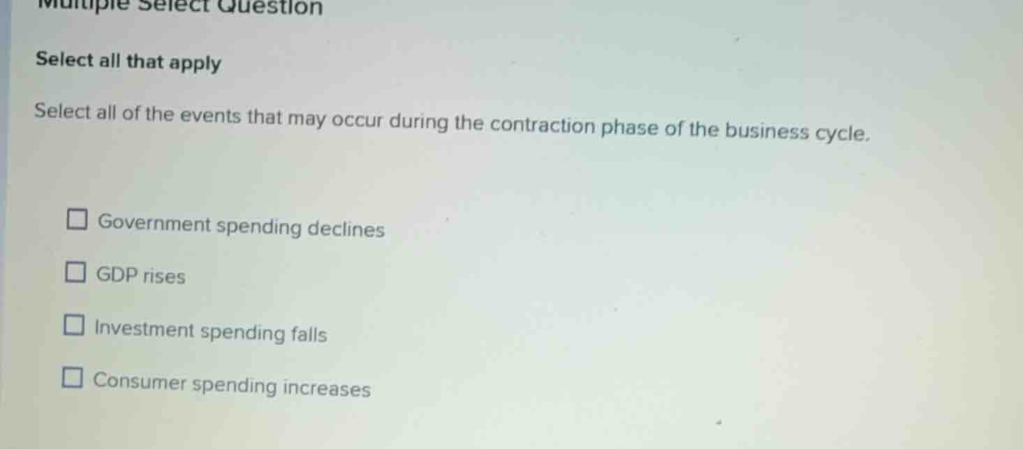 multiple select question select all that apply select all of the events…
