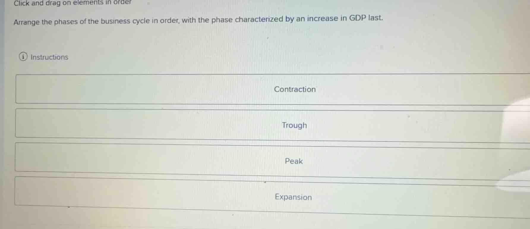 click and drag on elements in order arrange the phases of the business …