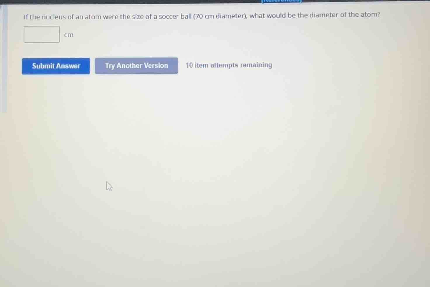 if the nucleus of an atom were the size of a soccer ball (70 cm diamete…