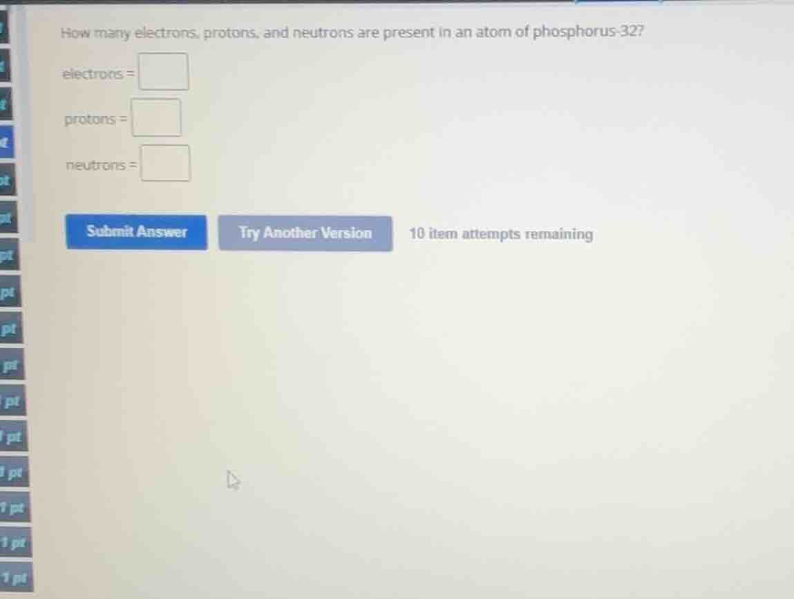 how many electrons, protons, and neutrons are present in an atom of pho…