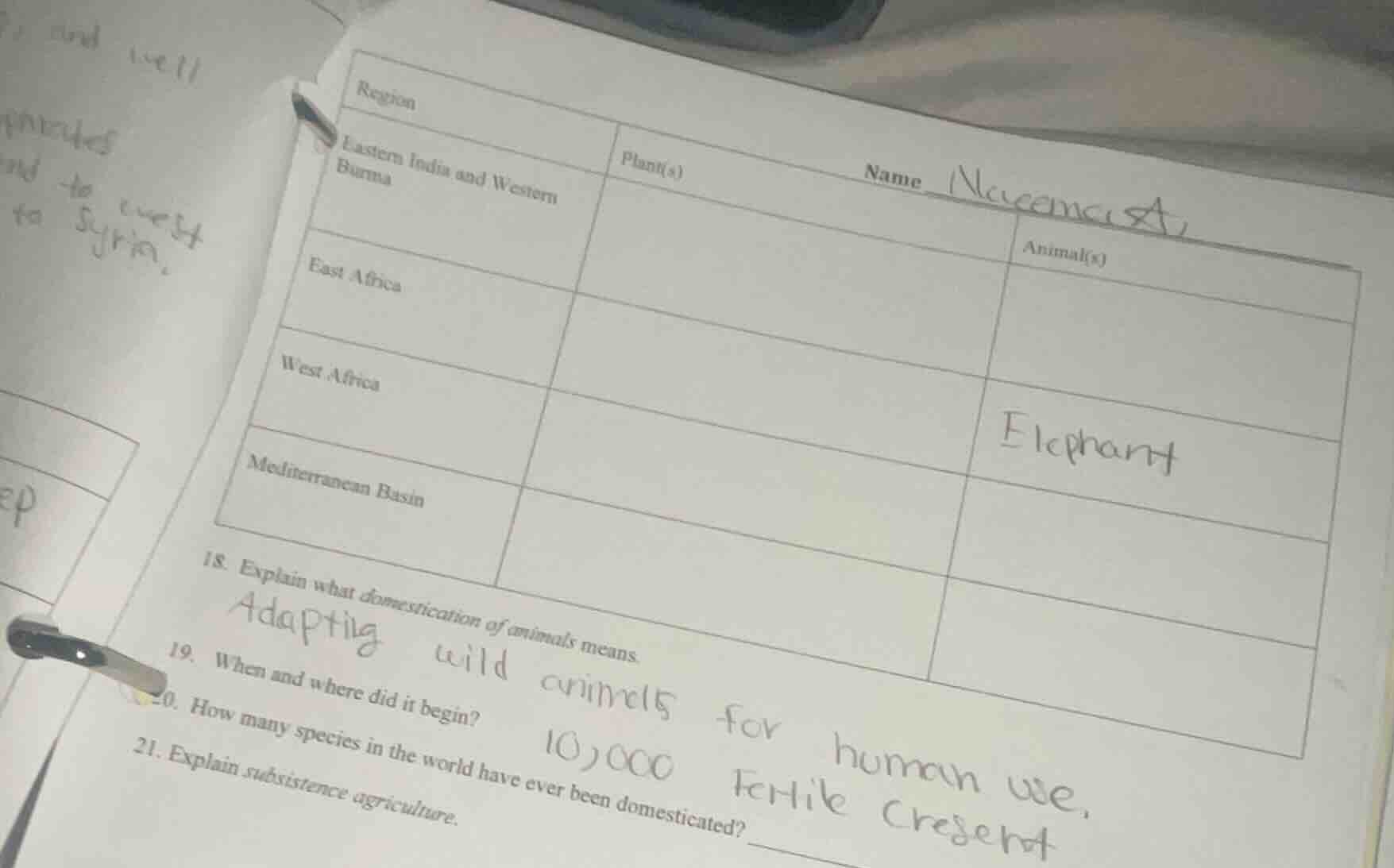 region | plant(s) | animal(s) eastern india and western burma | | east …