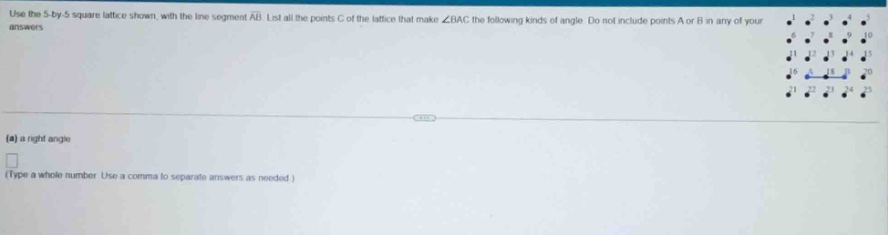 use the 5 - by - 5 square lattice shown, with the line segment (overlin…