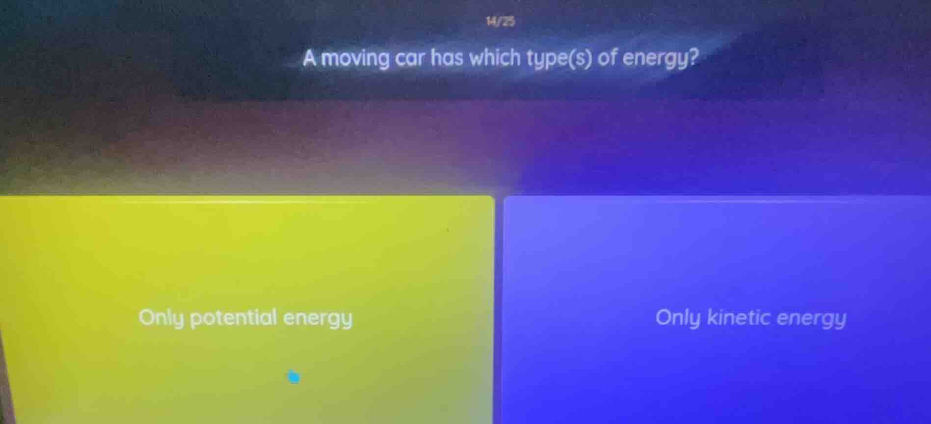 a moving car has which type(s) of energy? only potential energy only ki…