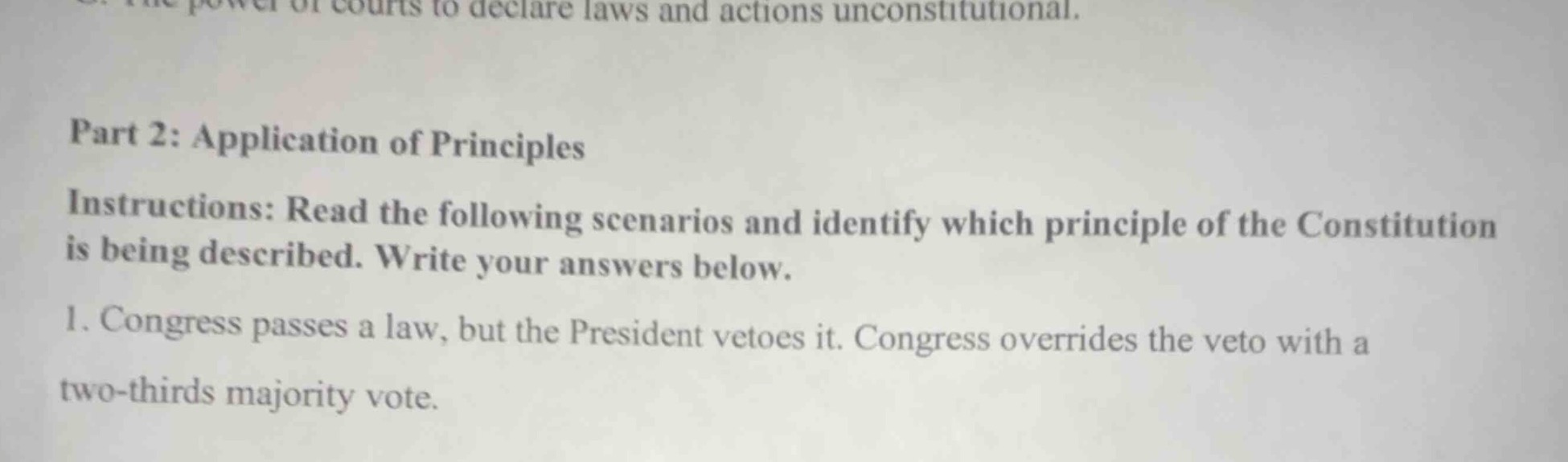 part 2: application of principles instructions: read the following scen…