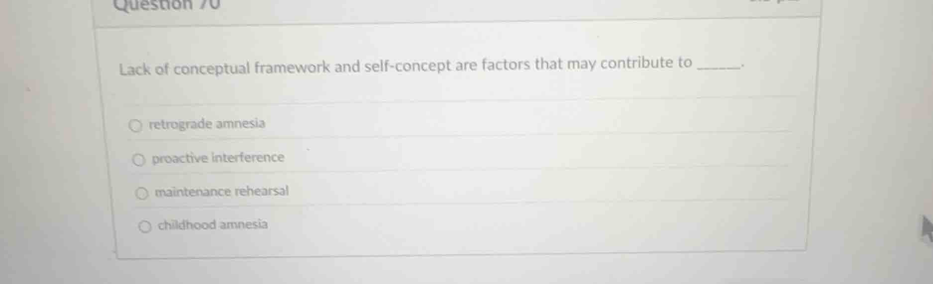 lack of conceptual framework and self - concept are factors that may co…