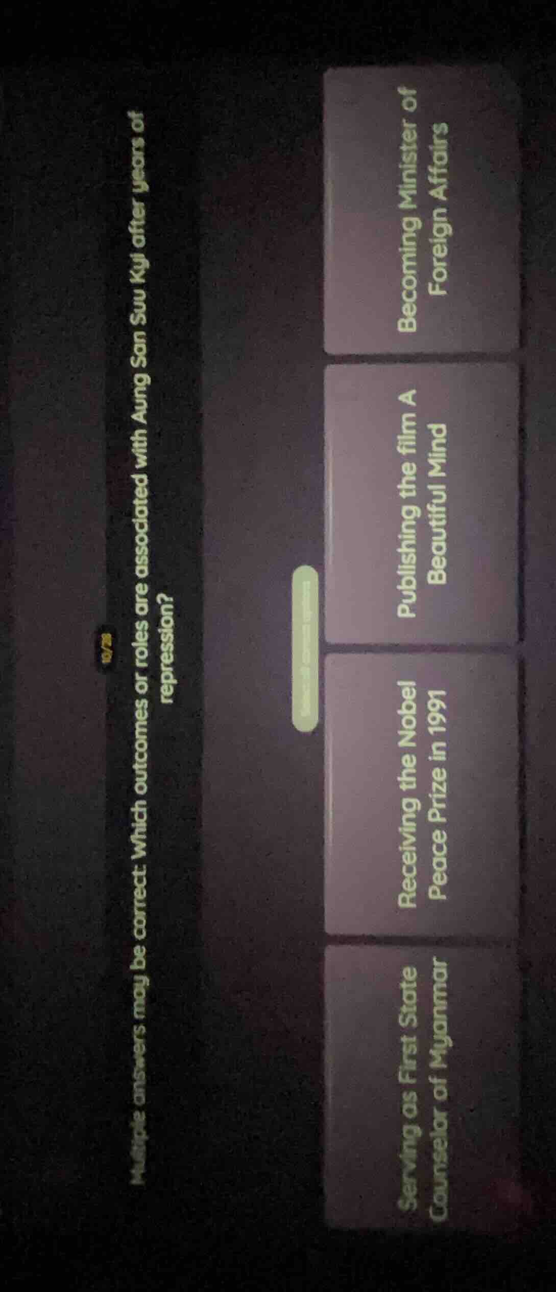 multiple answers may be correct: which outcomes or roles are associated…