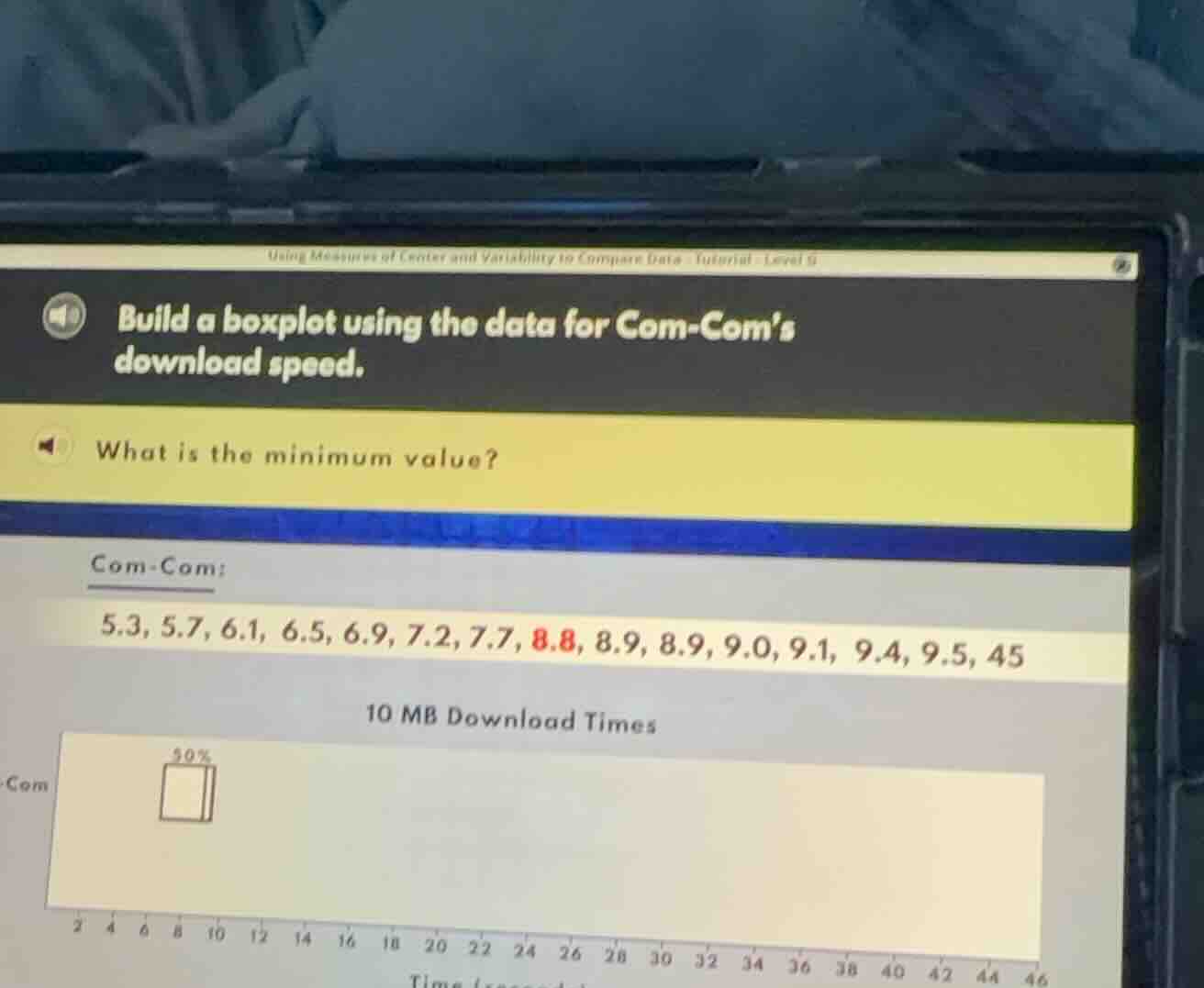 using measures of center and variability to compare data - tutorial - l…