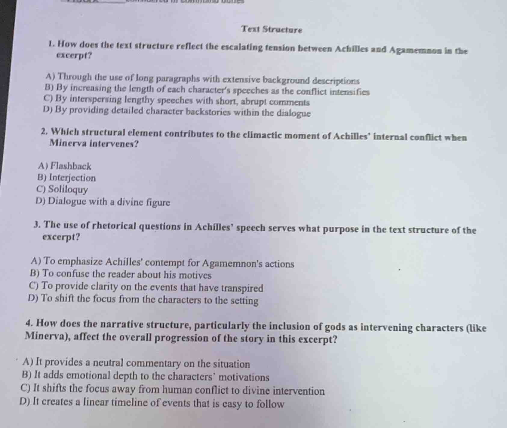 text structure 1. how does the text structure reflect the escalating te…