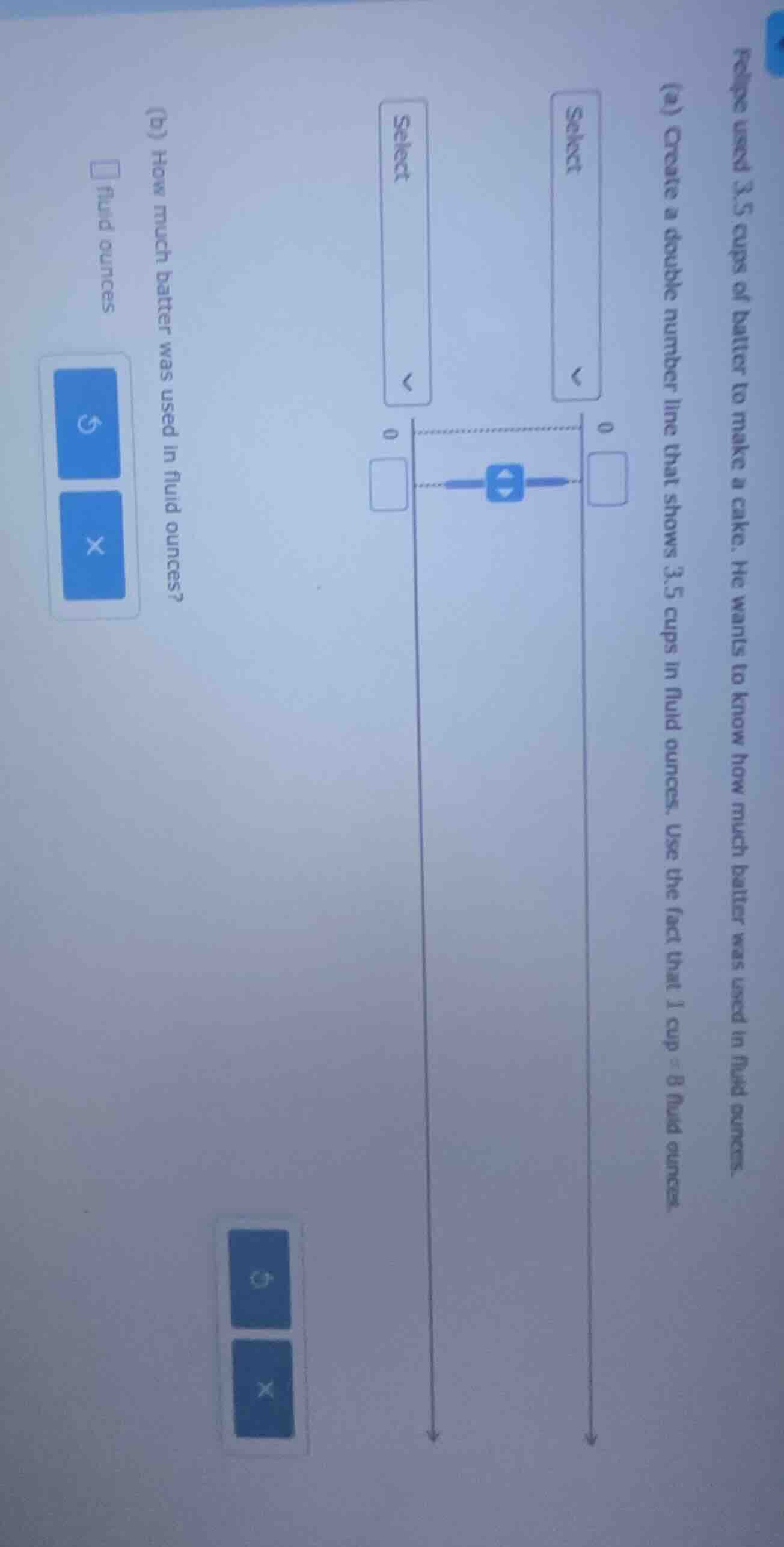 kelpe used 3.5 cups of batter to make a cake. he wants to know how much…