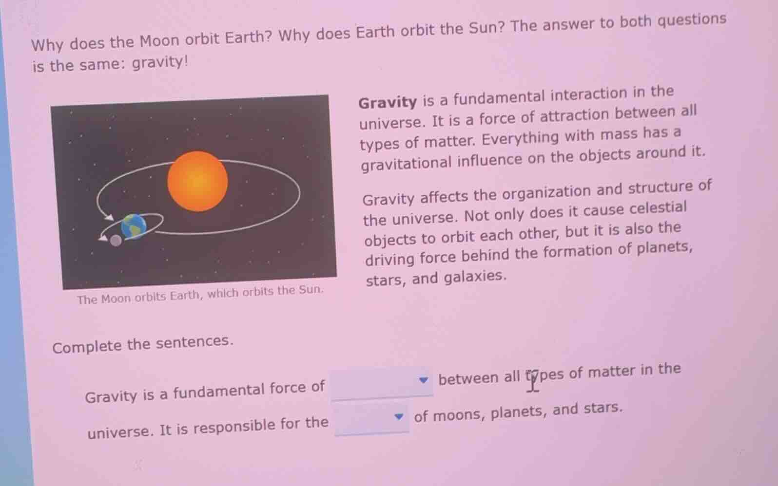 why does the moon orbit earth? why does earth orbit the sun? the answer…