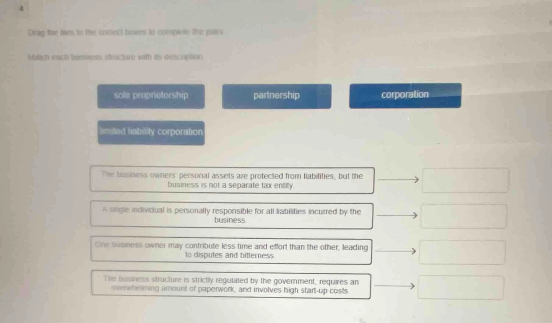 drag the tiles to the correct boxes to complete the pairs. match each b…