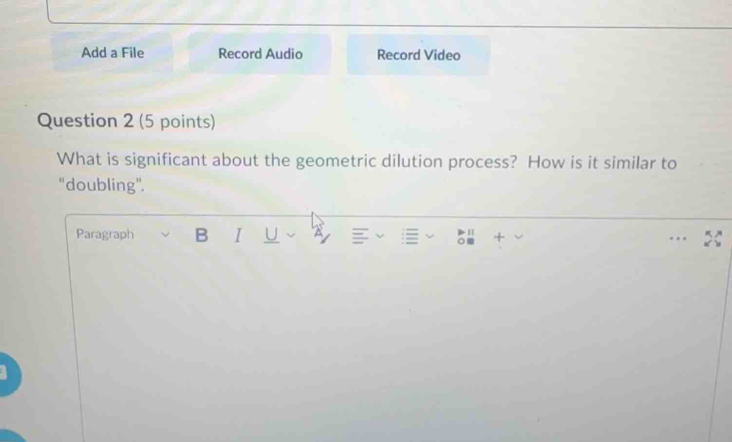 question 2 (5 points) what is significant about the geometric dilution …