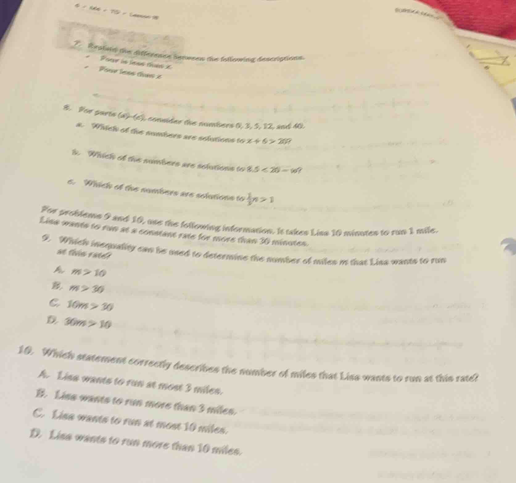 7. explain the difference between the following descriptions. - four is…