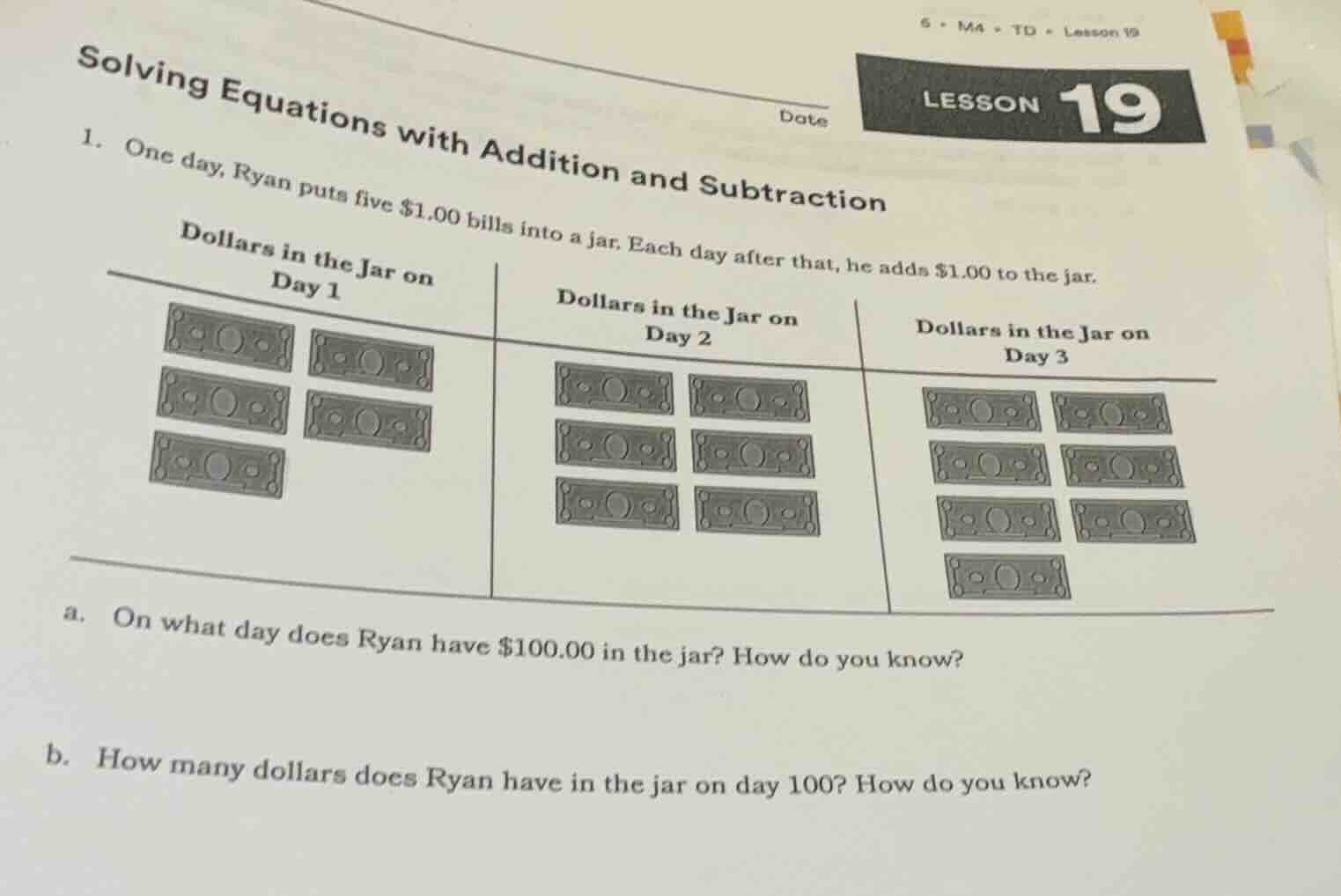 solving equations with addition and subtraction 1. one day, ryan puts f…