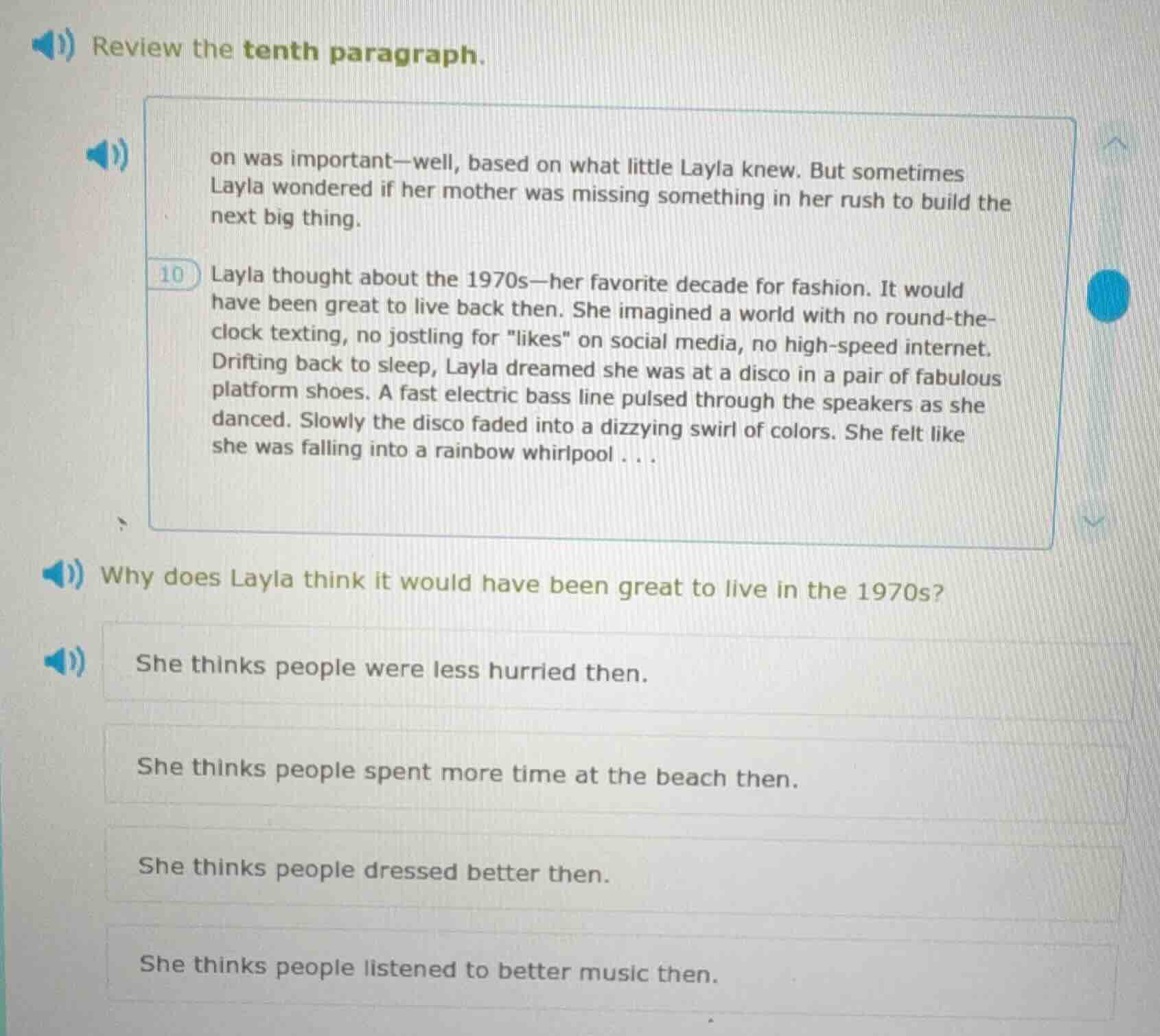 review the tenth paragraph. on was important—well, based on what little…