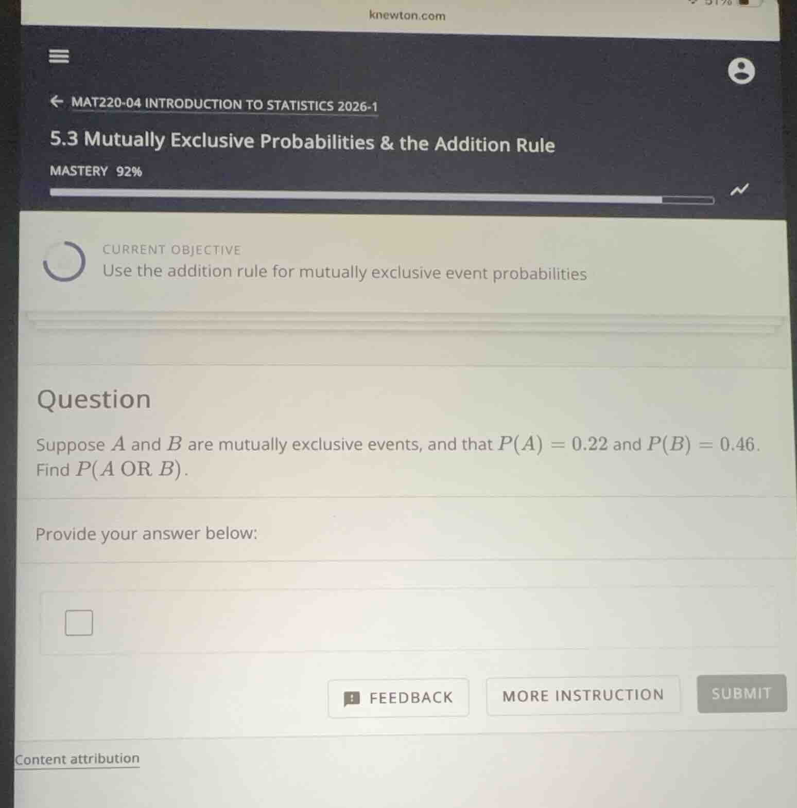 question\ suppose $a$ and $b$ are mutually exclusive events, and that $…