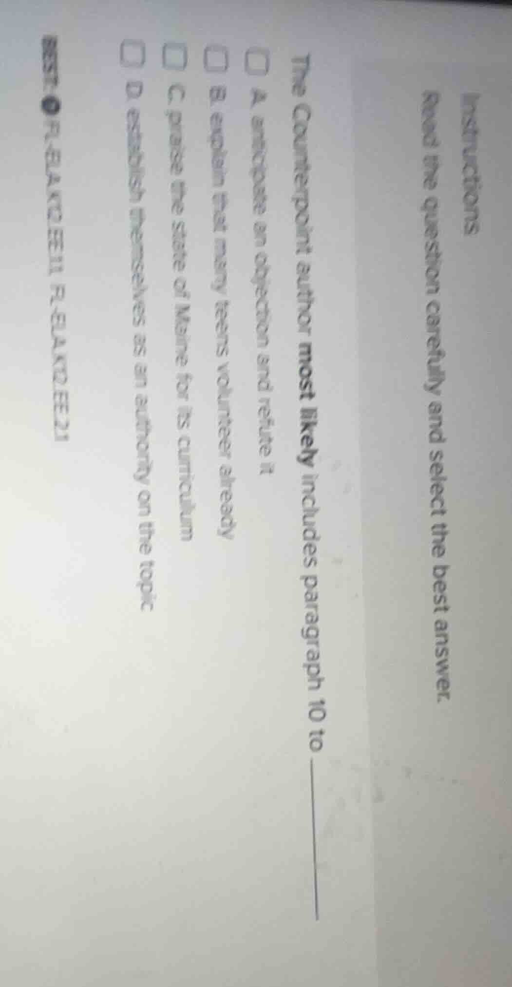 instructions read the question carefully and select the best answer. th…