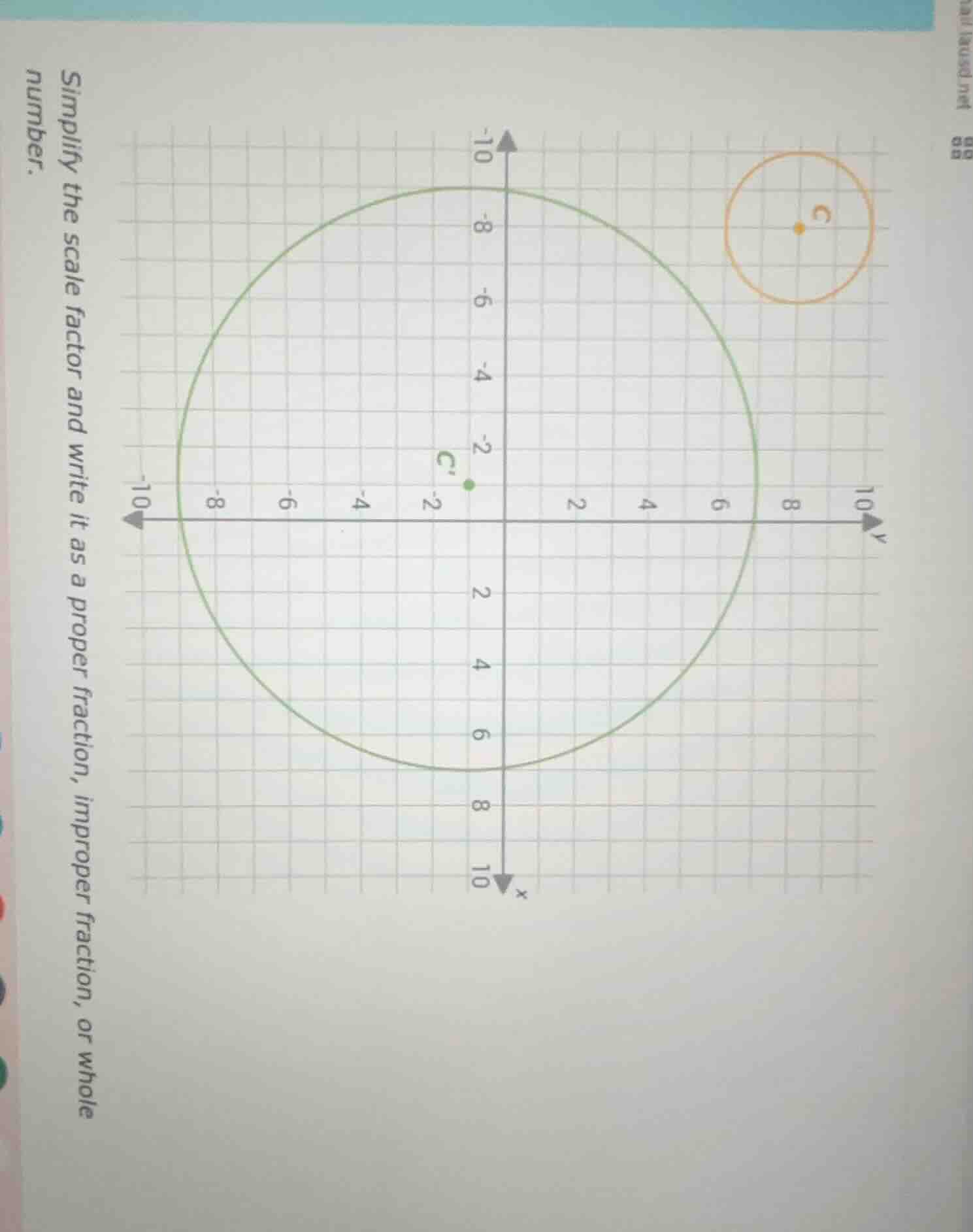 simplify the scale factor and write it as a proper fraction, improper f…