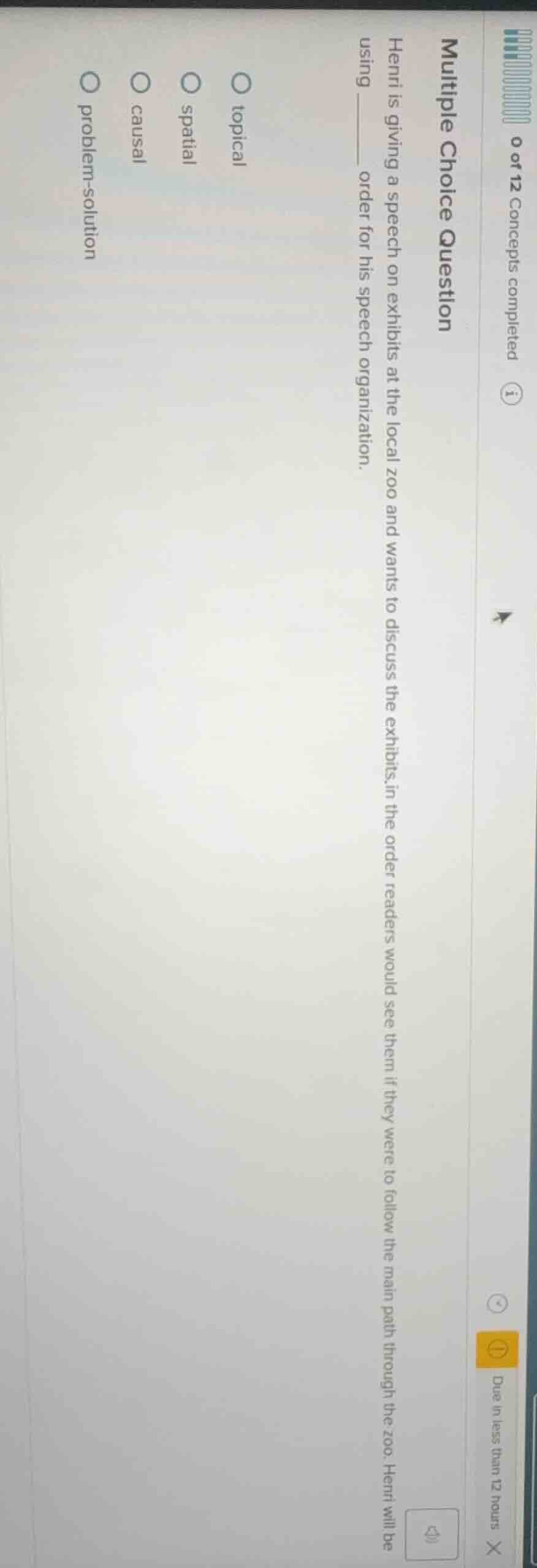 multiple choice question henri is giving a speech on exhibits at the lo…