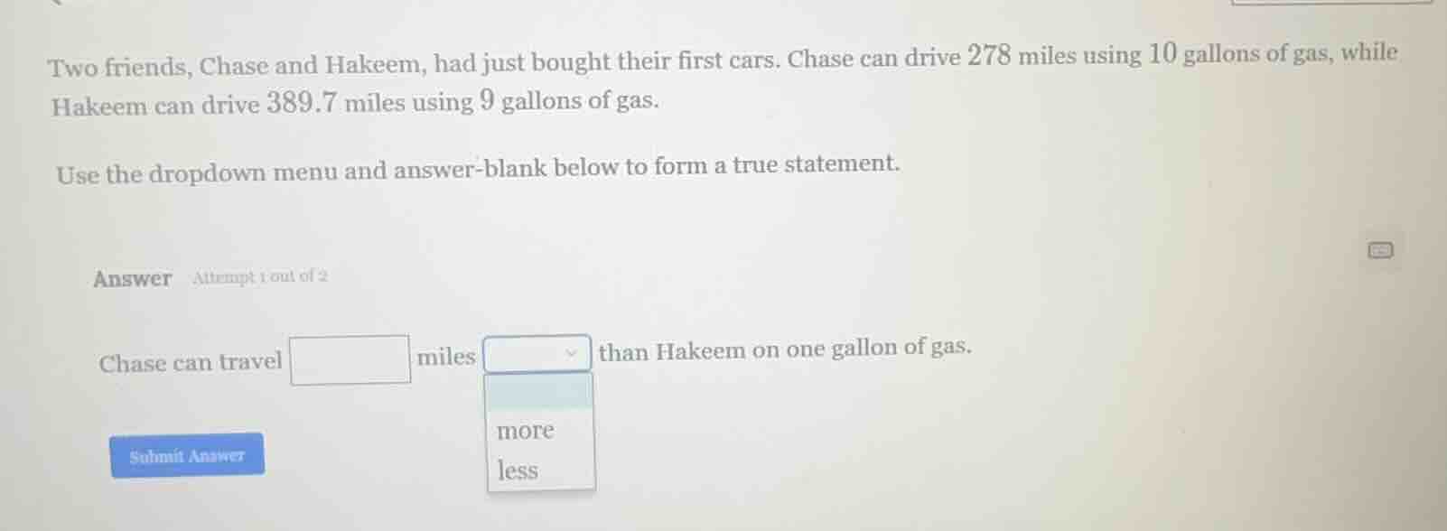 two friends, chase and hakeem, had just bought their first cars. chase …