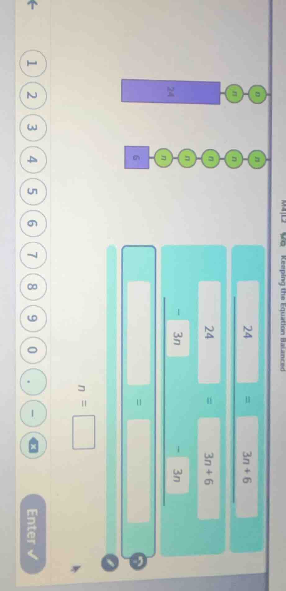 math2 42 keeping the equation balanced 24 connected with two n; 6 conne…