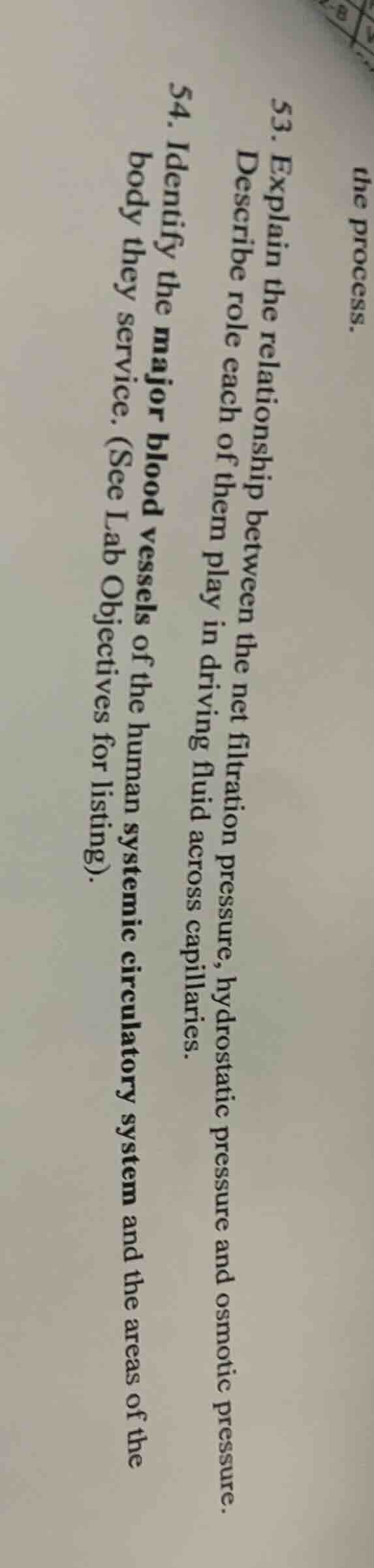 53. explain the relationship between the net filtration pressure, hydro…