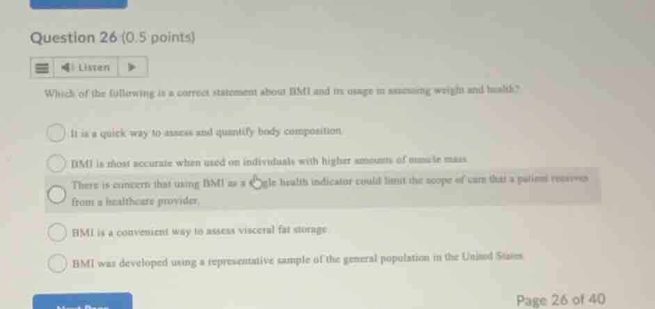 question 26 (0.5 points) listen which of the following is a correct sta…