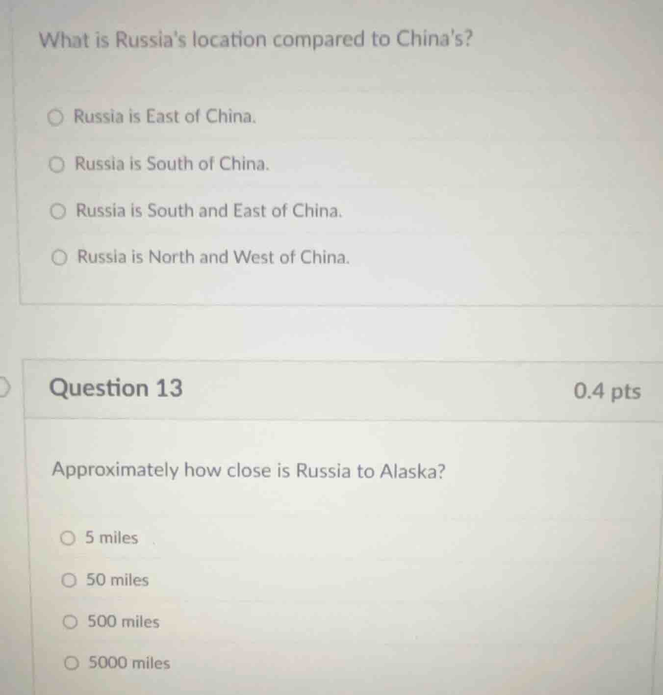 what is russias location compared to chinas? russia is east of china. r…