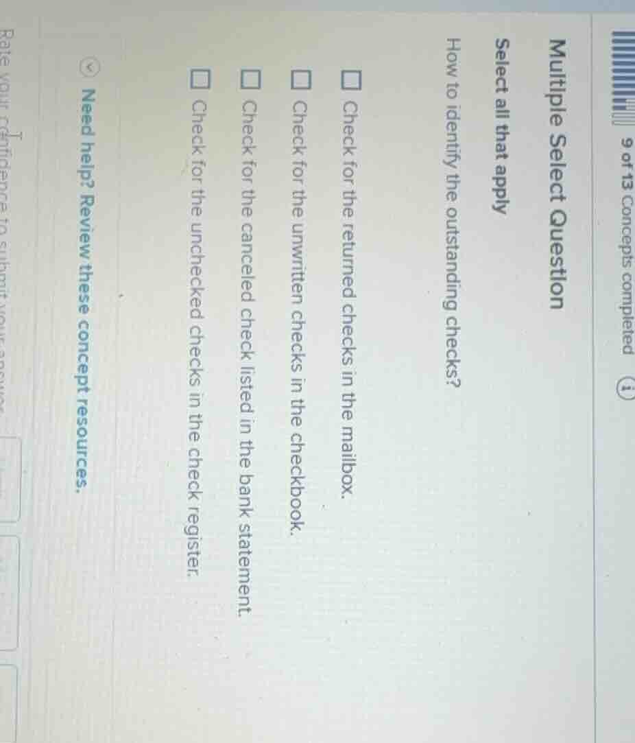 multiple select question select all that apply how to identify the outs…