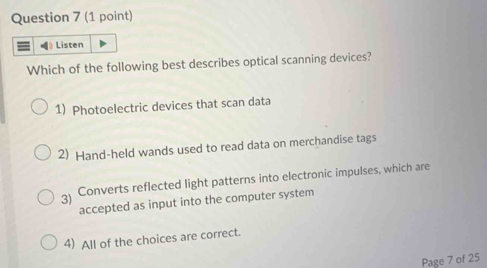 question 7 (1 point) listen which of the following best describes optic…