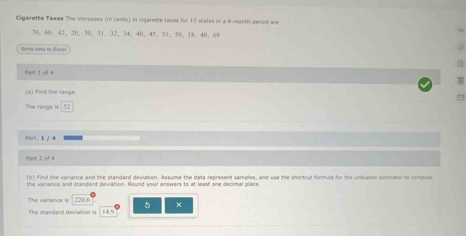 cigarette taxes the increases (in cents) in cigarette taxes for 15 stat…