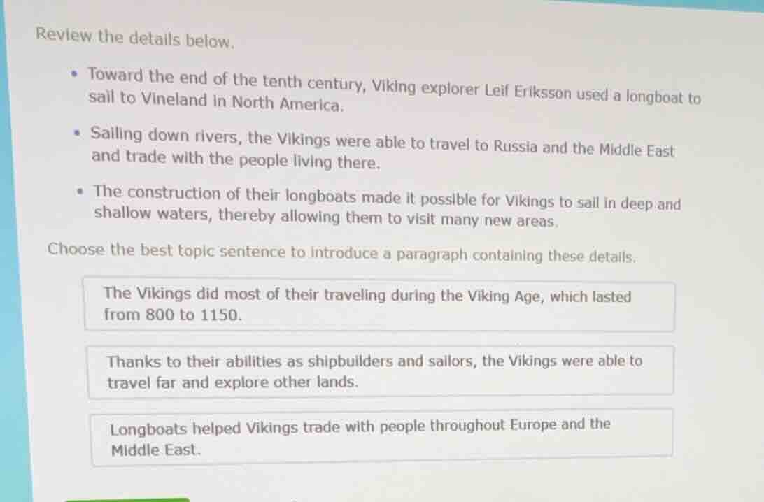 review the details below. - toward the end of the tenth century, viking…