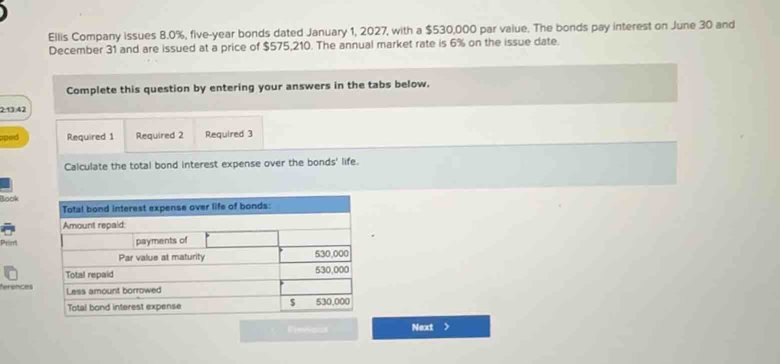 ellis company issues 8.0%, five-year bonds dated january 1, 2027, with …