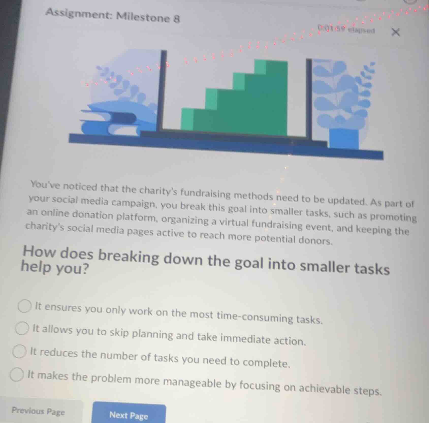 assignment: milestone 8 youve noticed that the charitys fundraising met…