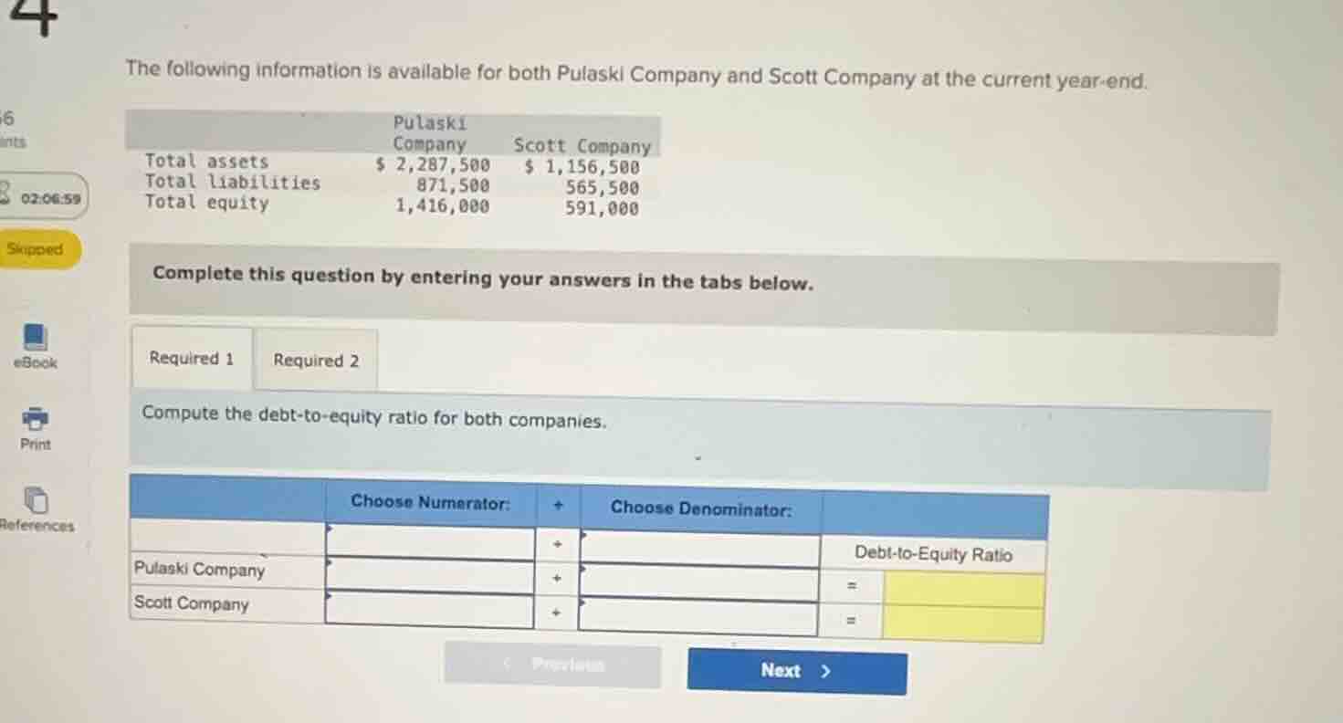 the following information is available for both pulaski company and sco…