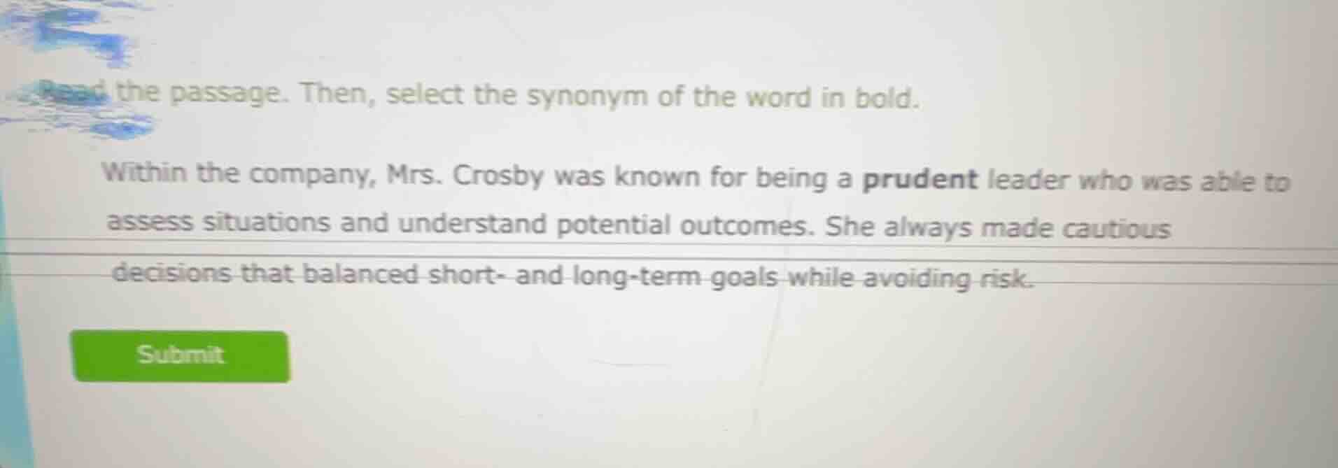 the passage. then, select the synonym of the word in bold. within the c…