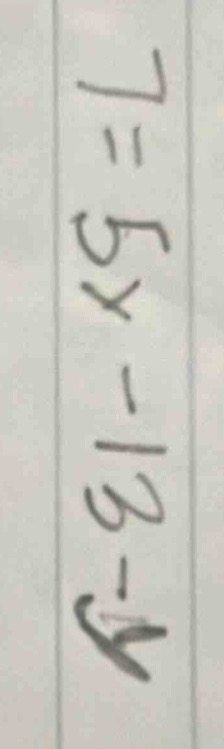 7 = 5x - 13 - y