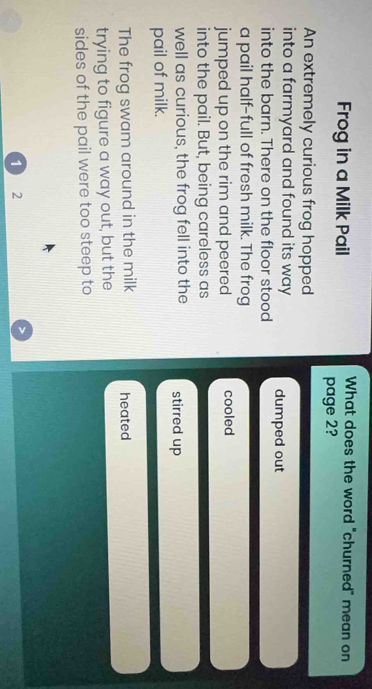 frog in a milk pail an extremely curious frog hopped into a farmyard an…