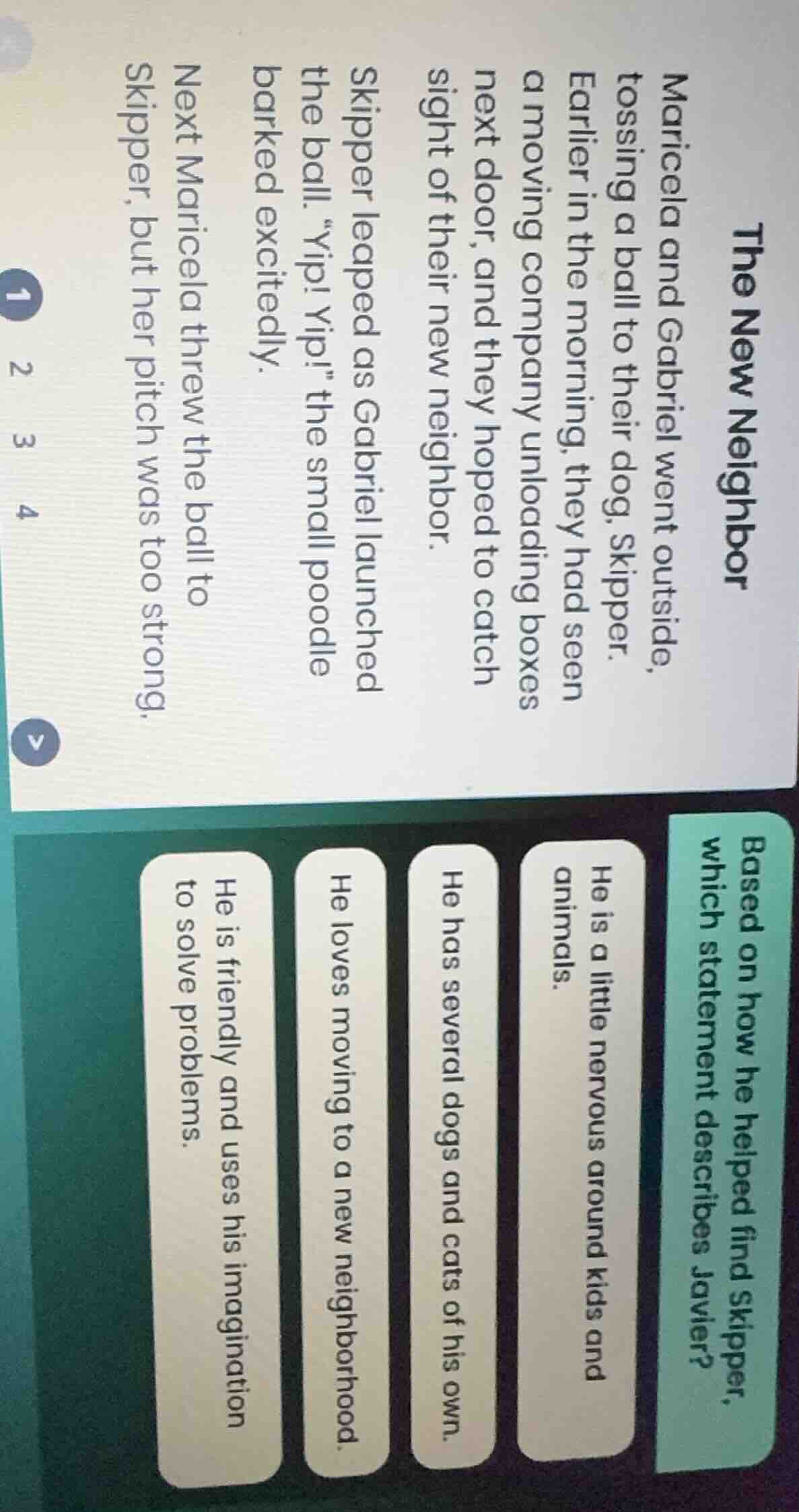 the new neighbor maricela and gabriel went outside, tossing a ball to t…