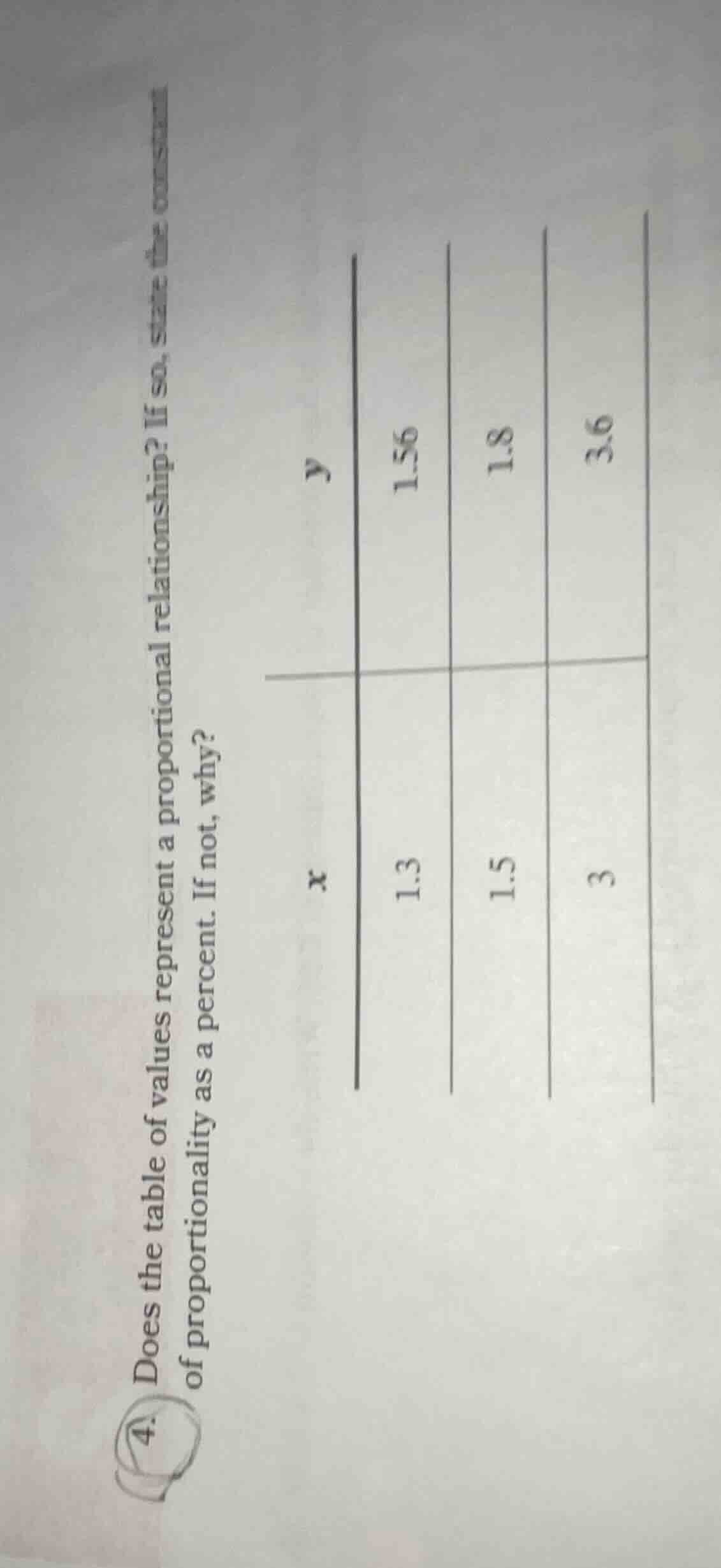 does the table of values represent a proportional relationship? if so, …