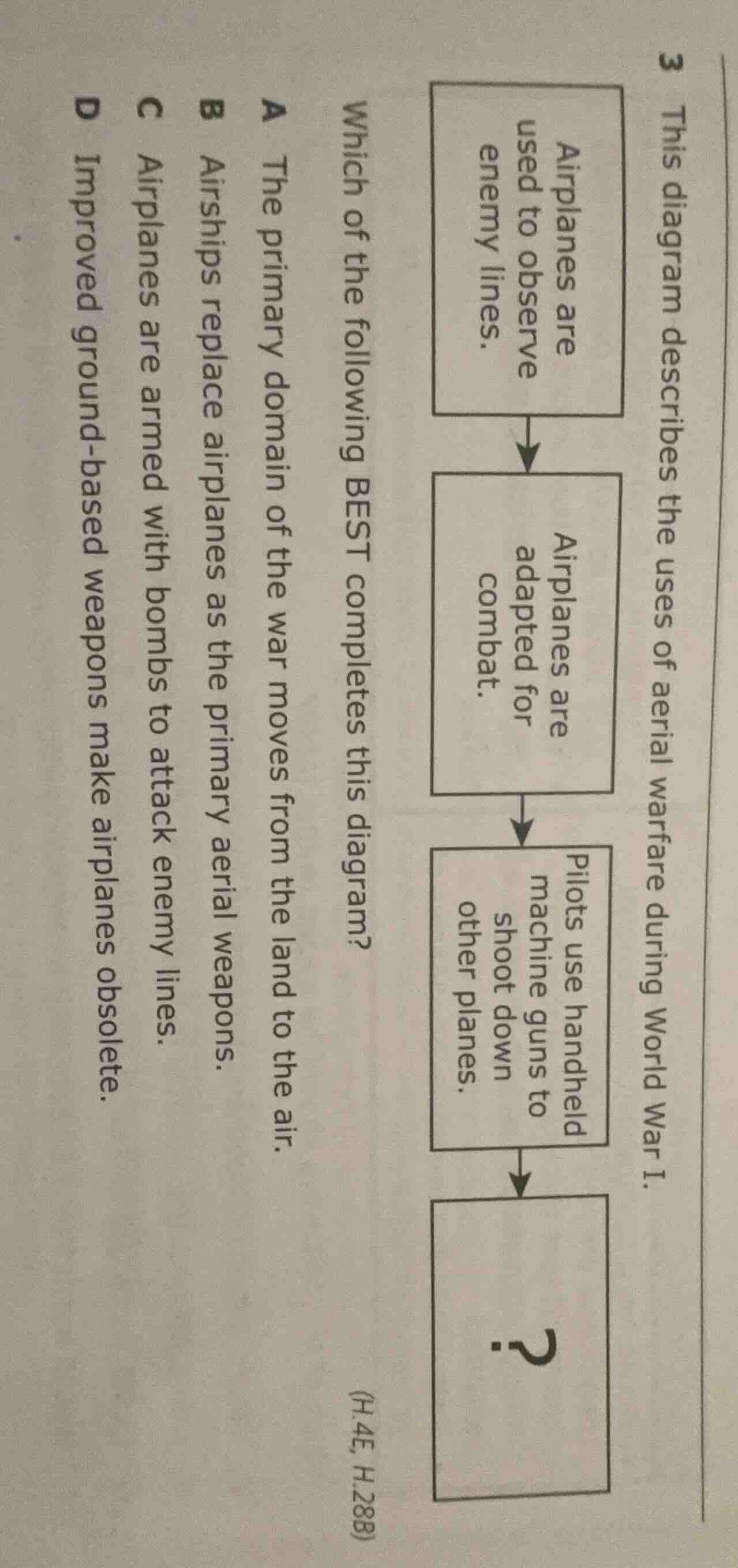 3 this diagram describes the uses of aerial warfare during world war i.…
