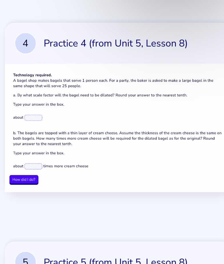 practice 4 (from unit 5, lesson 8) technology required. a bagel shop ma…