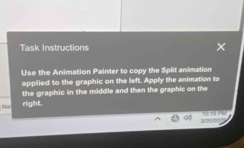 task instructions use the animation painter to copy the split animation…