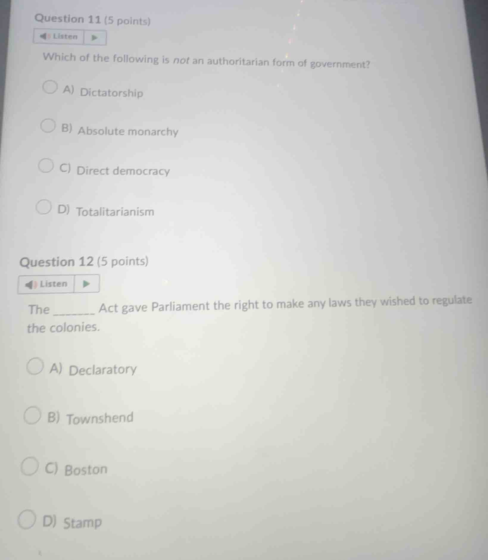 question 11 (5 points) listen which of the following is not an authorit…