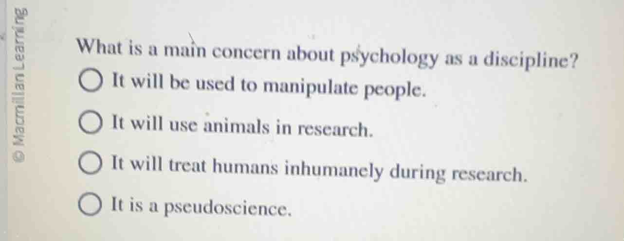 what is a main concern about psychology as a discipline? it will be use…