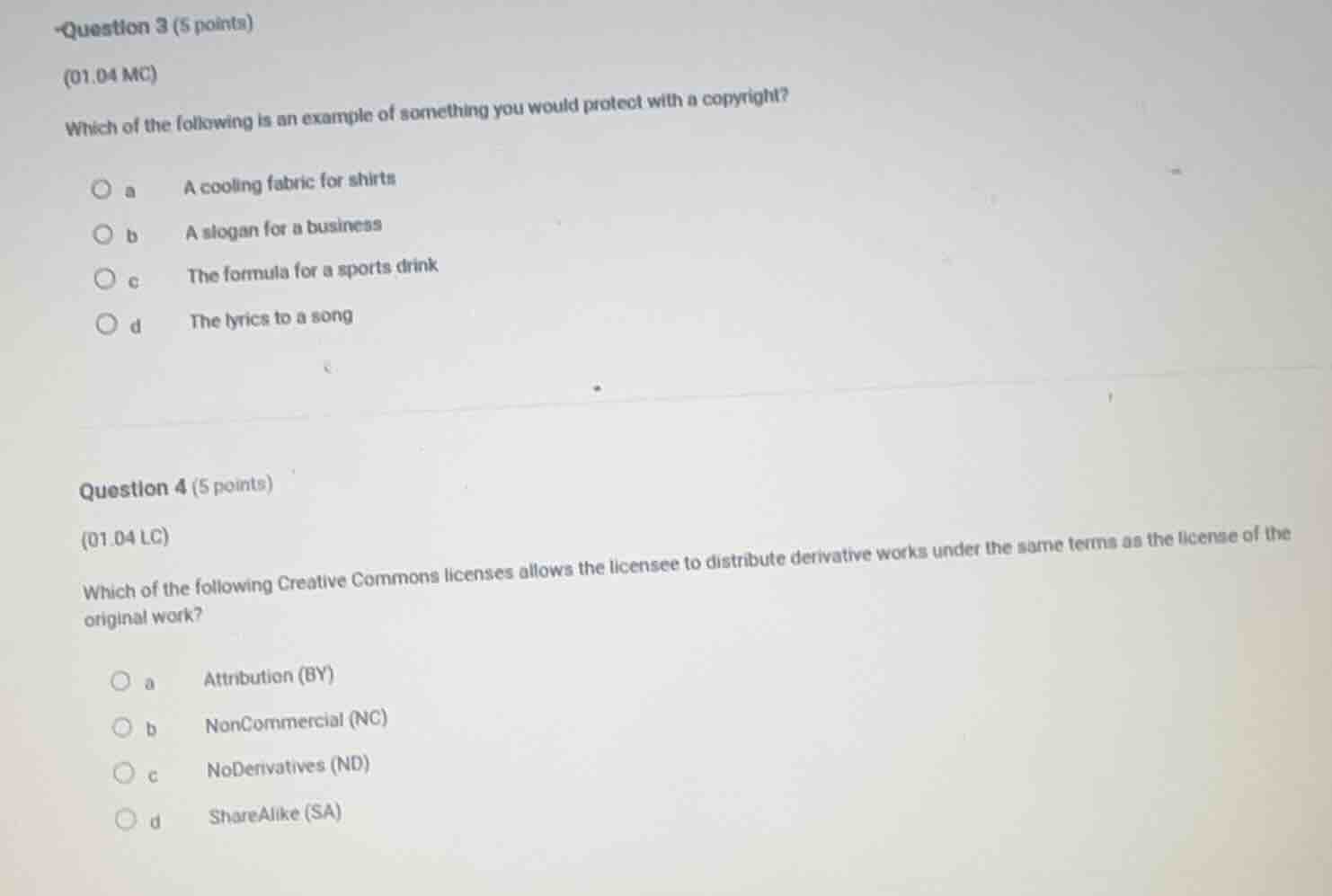 question 3 (5 points) (01.04 mc) which of the following is an example o…