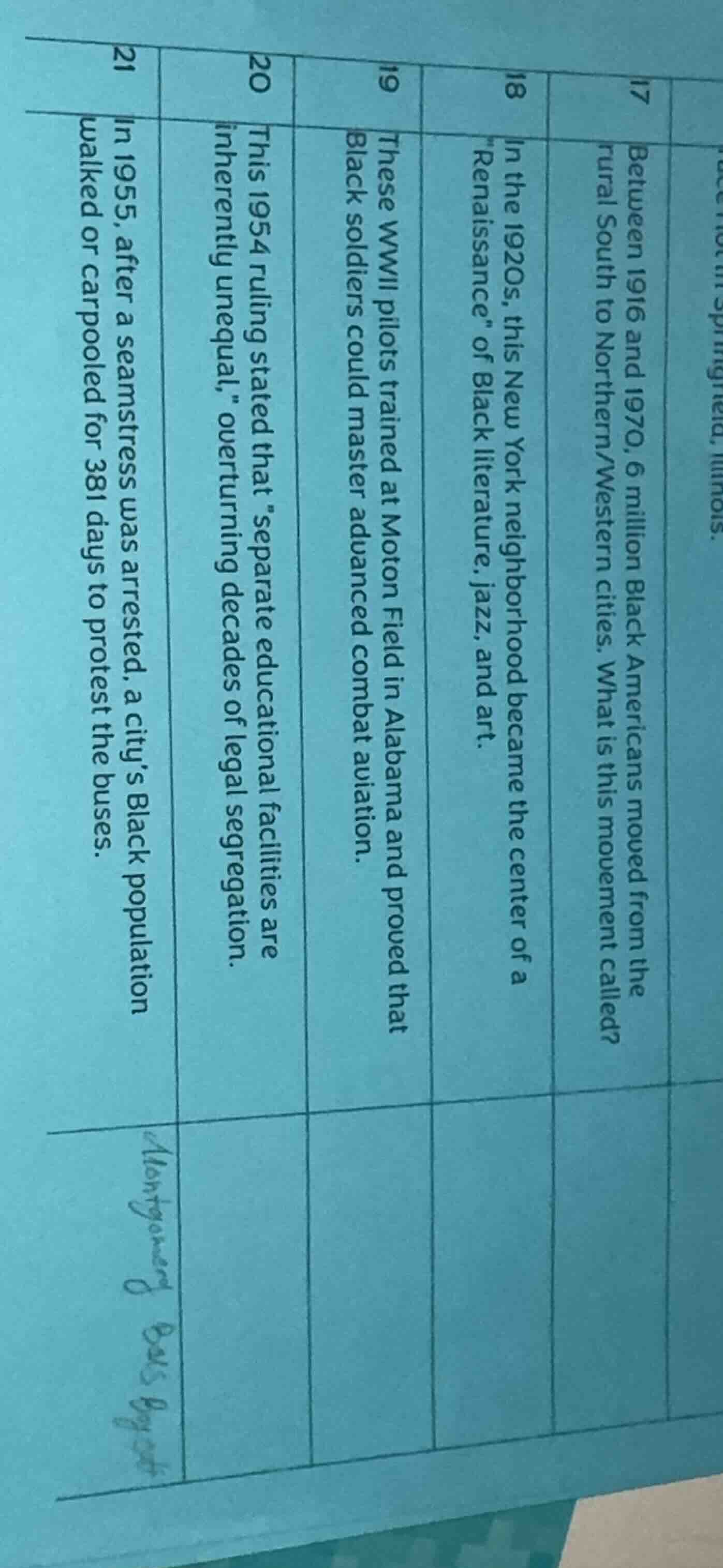 17 between 1916 and 1970, 6 million black americans moved from the rura…