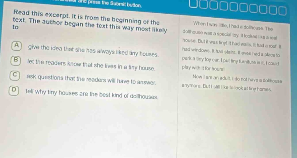 read this excerpt. it is from the beginning of the text. the author beg…