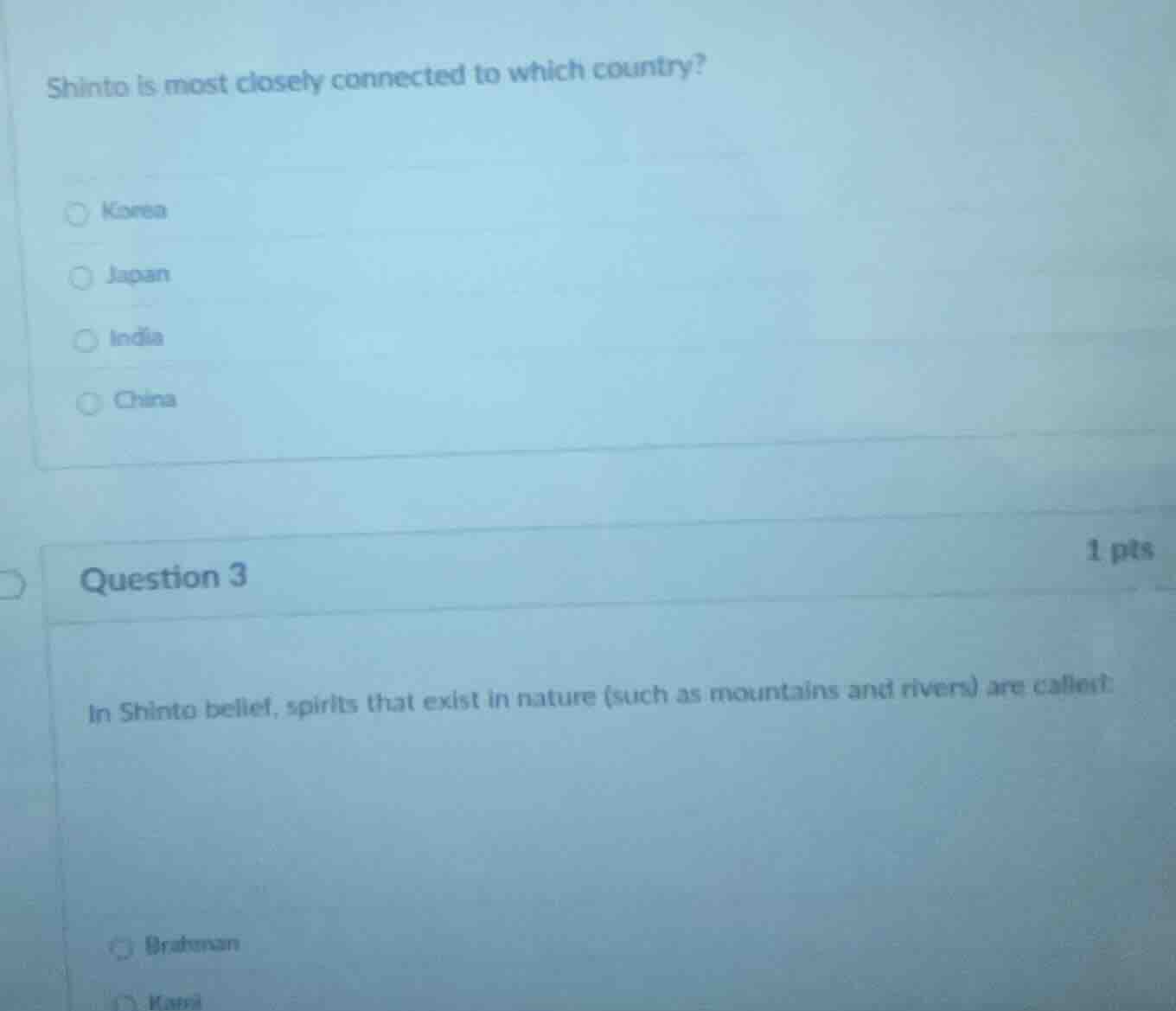 shinto is most closely connected to which country?○ korea○ japan○ india…